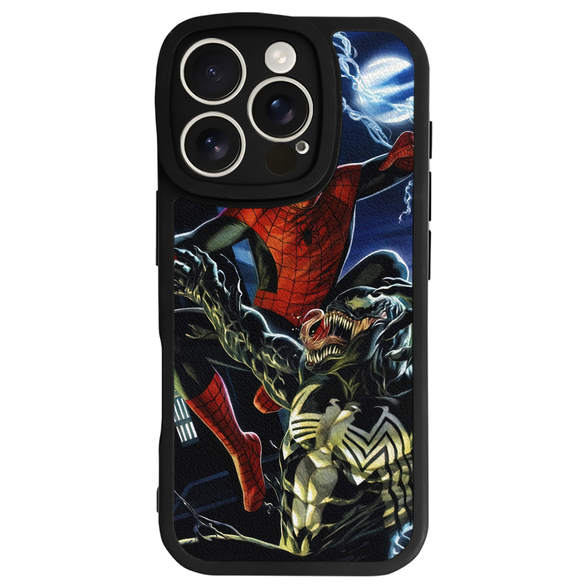 （画像用） Spider Man スパイダーマン 【iPhone 16シリーズ対応】シリコンスマホケース（レザー調） 材質：シリコン